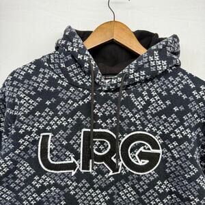 Vintage Lifted Research Group Hoodie Men's Large Black LRG Skater Sweatshirt y2k